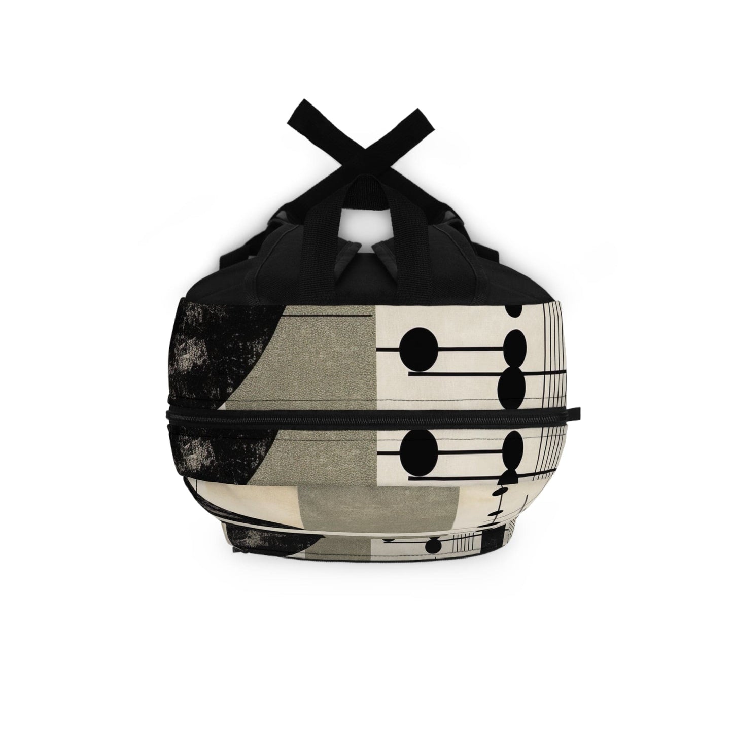 Backpack Work/school/leisure - Waterproof - Abstract Black Beige Brown Geometric Shapes