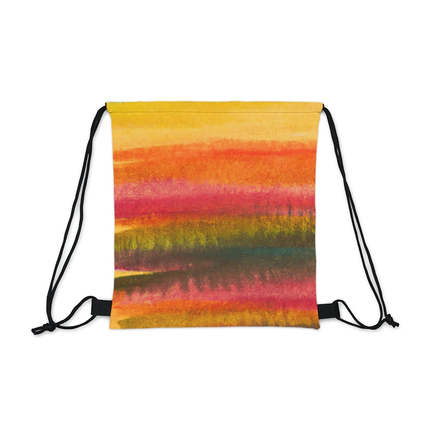 Drawstring Bag - Autumn Fall Watercolor Abstract Print