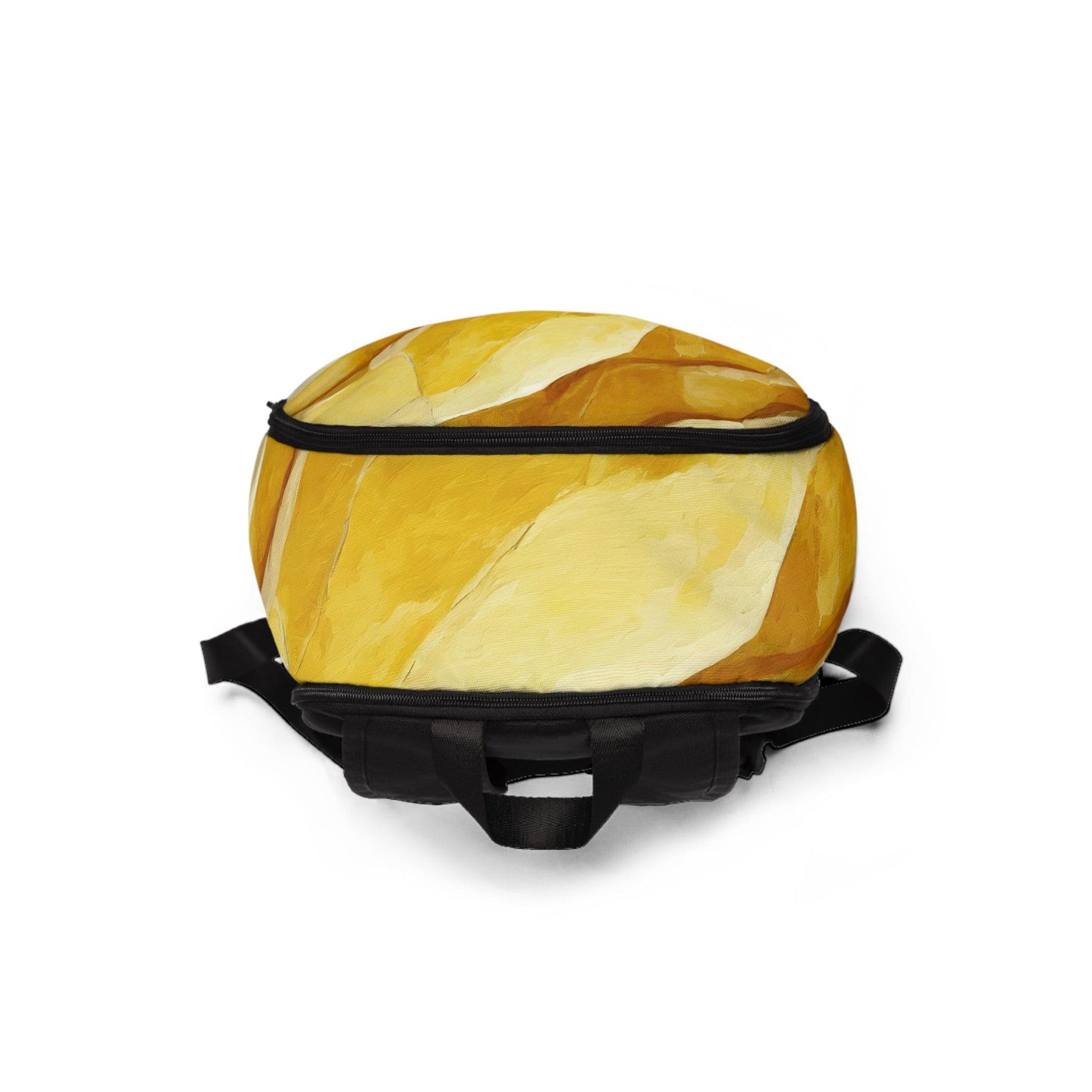 Fashion Backpack Waterproof Rustic Yellow Stone Print